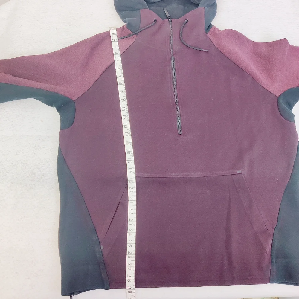 Nike Tech Fleece Half Zip Hoodie Burgundy Black Men's XL
